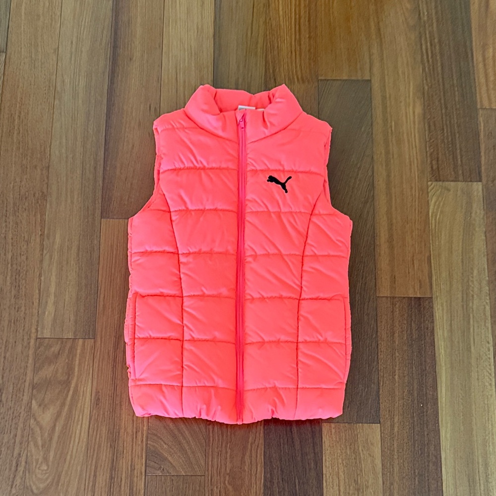Puma Neon Pink Puffer Vest
